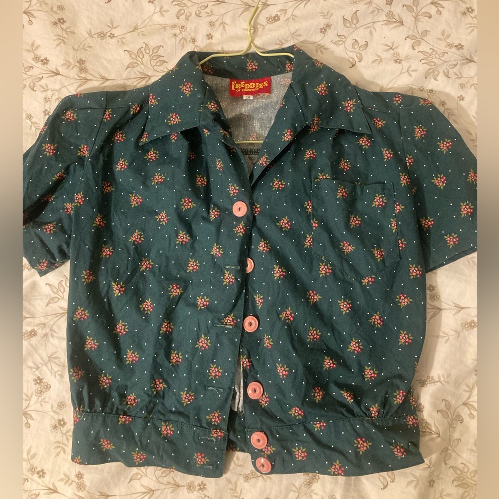 Levi's Green Floral Women's Top